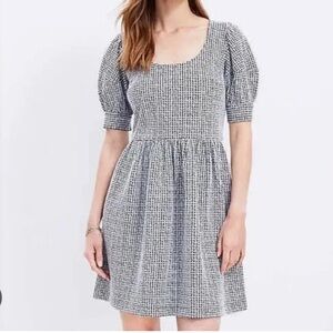 LOFT Textured Scoop Neck Swing Mini Dress Size MP Petite NWT